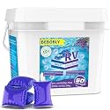 BEBOBLY RV Toilet Treatment Drop Ins, Extra Strength Septic Tank Treatment &amp; Cleaner, Waste Breakdown/Odor Control, RV Black Tank Treatment for RVs, Boats &amp; Portable Toilets, Lavender Flavor, 50 Pack