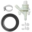 RV Toilet Valve 385311641 Water Valve Kit Replacement for Do-me-tic Sealand 300 301 310 320 Series RV Toilet with 385311658 RV Toilet Seal Kit Flush Seal