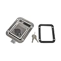 RV Truck Door Tool Box Lock Standard Flush Latch with Gasket,Stainless Steel Paddle Handle Locking Latch with 2Pcs Keys for Caravan Truck Camp Motorhome Patrol Car