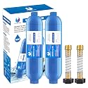 2PK RV Water Filter Kit, Inline Carbon Filter with Flexible Hose
