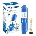 RV Water Filter Kit, Inline Carbon Filter with Flexible Hose