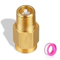 RV Water Heater Backflow Preventer, 1/2" NPT Male to Female Thread Hot Water Heater Check Valve, Lead-Free Brass Plumbing Backflow Check Valve for RV, Camper, Motorhome, Trailer