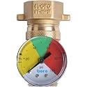 RV Water Pressure Regulation,3/4" Garden Hose Thread, for RV Camper, Hose, Trailer, Setting 35-45 Psi (with Gauge)
