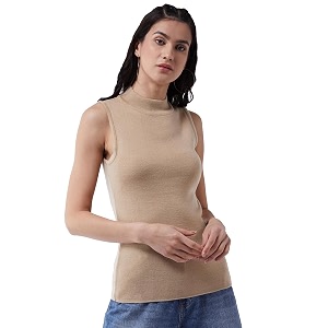 Rvk Women Solid Super Soft Acrylic Sleeveless