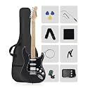 RVONE RST-150 39-Inch Right-Handed Electric Guitar Kit, HSS, Amp, Black