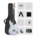 Rvone 39" Beginner Electric Guitar Kit with Amp, HSS Pickups (Right Blue)