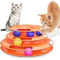 RvPaws Tower of Tracks Cat Toy with Moving Balls Pet Amusement Interactive Board Game Toys - Colour May Vary