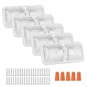 RVZONE 12V Led RV Ceiling 1100 Lumen Double Dome Light | RV Interior Lighting Fixture with ON/Off Switch for RV Trailer Camper Truck Van Boat Car (5 Pack Natural White 4000-4500K)