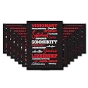 RW_ 20 PC Sorority-Inspired Empowerment Cards - Red &amp; White Blank Inside with White Envelopes