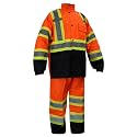 RW-CLA3-TLM55 AND OR77 Class 3 Rain suit, Jacket, Pants High Visibility Reflective Black Bottom