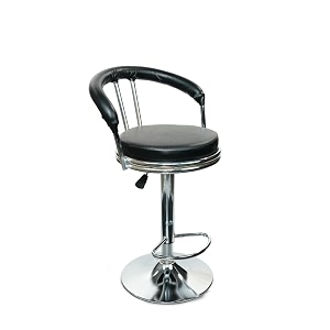 trendy rw-123 height adjustable bar stoolrevolving chair for kitchenreceptionmusicfood court iso certified company set of 1pc black