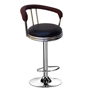 trendy rw-123 height adjustable bar stoolrevolving chair for kitchenreceptionmusicfood court iso certified company set of 1pc blackbrown