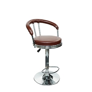 trendy rw-123 height adjustable bar stoolrevolving chair for kitchenreceptionmusicfood court iso certified company set of 1pc brown