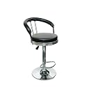 Trendy RW-123 Height Adjustable Bar Stool/Revolving Chair for Kitchen|Reception|Music|Food Court| ISO Certified Company (Set of 1Pc, Black)