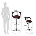 Trendy RW-123 Height Adjustable Bar Stool/Revolving Chair for Kitchen|Reception|Music|Food Court| ISO Certified Company (Set of 1Pc, Brown/Black)