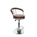 Trendy RW-123 Height Adjustable Bar Stool/Revolving Chair for Kitchen|Reception|Music|Food Court| ISO Certified Company (Set of 1Pc, Brown)