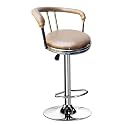 Trendy RW-123 Height Adjustable Bar Stool/Revolving Chair for Kitchen|Reception|Music|Food Court| ISO Certified Company (Set of 1Pc, Beige)