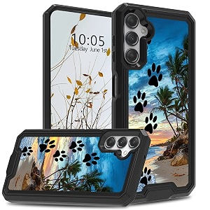 for samsung a13 5g phone case heavy duty shockproof dual layer protective cover silicone hybrid case for samsung galaxy a13 5g4ga04s beach dog paw print