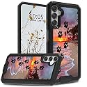 for Samsung A13 5G Phone Case, Heavy Duty Shockproof Dual Layer Protective Cover Silicone Hybrid Case for Samsung Galaxy A13 5G/4G/A04S, Beach Dog Paw Print