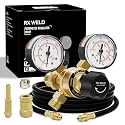 RX WELD Argon Regulator for MIG TIG, 0-40 CFH, CGA580 Inlet, 6.6FT Hose
