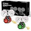 RX WELD Oxygen Acetylene Regulator Set, CGA540 &amp; CGA510, B Size