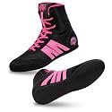 RXN Gold Medal Boxing Shoes for Men | Lightweight High Top Boxing Boots with Anti-Slip Non-Marking Rubber Sole | Breathable Mesh Upper | Training, Sparring &amp; Competition Boxing Shoes