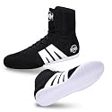 RXN Gold Medal Boxing Shoes for Men | Lightweight High Top Boxing Boots with Anti-Slip Non-Marking Rubber Sole | Breathable Mesh Upper | Training, Sparring &amp; Competition Boxing Shoes