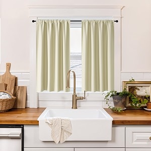 RYB HOME 100 Blackout Short Curtains for