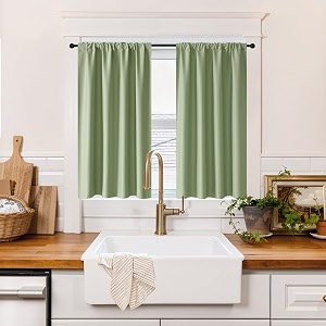RYB HOME 100 Blackout Short Curtains for