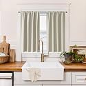 RYB HOME 100 Blackout Short Curtains for