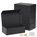 RYDDOY 5 Pack Black Gift Box, 13.8x9.5x4.3'' Large Gift Boxes with Lids