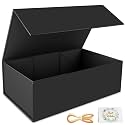 RYDDOY Black Gift Box, 13.8x9.5x4.3'' Large Gift Boxes with Lids