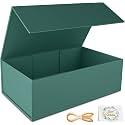 RYDDOY Green Gift Box, 13.8x9.5x4.3'' Large Gift Boxes with Lids