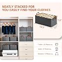 Rylan 5 Pcs Wardrobe Organizer for Clothes, Stackable Organizer for Wardrobe Storage, Clothes Organiser for Wardrobe Shelf, Jeans, Pants, T Shirt Organizer for Cupboard Racks and Shelves