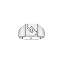 Rylos Ace of Spades Poker Ring with Diamond – Sterling Silver or Gold-Plated, Sizes 6-13
