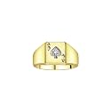 Rylos Ace of Spades Poker Ring with Diamond – Sterling Silver or Gold-Plated, Sizes 6-13
