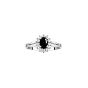 Rylos Halo Ring: Diamond Birthstone with 6X4MM Oval Gemstone - Women's Jewelry in Sterling Silver - Stunning Diamond Ring Sizes 5-10