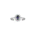 Rylos Halo Ring: Diamond Birthstone with 6X4MM Oval Gemstone - Women's Jewelry in Sterling Silver - Stunning Diamond Ring Sizes 5-10