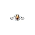 Rylos Halo Ring: Diamond Birthstone with 6X4MM Oval Gemstone - Women's Jewelry in Sterling Silver - Stunning Diamond Ring Sizes 5-10