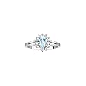 Rylos Halo Ring: Diamond Birthstone with 6X4MM Oval Gemstone - Women's Jewelry in Sterling Silver - Stunning Diamond Ring Sizes 5-10