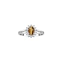 Rylos Halo Ring: Diamond Birthstone with 6X4MM Oval Gemstone - Women's Jewelry in Sterling Silver - Stunning Diamond Ring Sizes 5-10