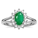 Rylos Halo Ring: Diamond Birthstone with 6X4MM Oval Gemstone - Women's Jewelry in Sterling Silver - Stunning Diamond Ring Sizes 5-10