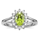 Rylos Halo Ring: Diamond Birthstone with 6X4MM Oval Gemstone - Women's Jewelry in Sterling Silver - Stunning Diamond Ring Sizes 5-10