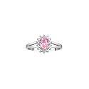 Rylos Halo Ring: Diamond Birthstone with 6X4MM Oval Gemstone - Women's Jewelry in Sterling Silver - Stunning Diamond Ring Sizes 5-10