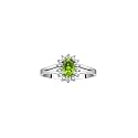 Rylos Halo Ring: Diamond Birthstone with 6X4MM Oval Gemstone - Women's Jewelry in Sterling Silver - Stunning Diamond Ring Sizes 5-10