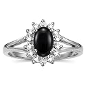 Rylos Halo Ring: Diamond Birthstone with 6X4MM Oval Gemstone - Women's Jewelry in Sterling Silver - Stunning Diamond Ring Sizes 5-10