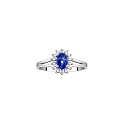 Rylos Halo Ring: Diamond Birthstone with 6X4MM Oval Gemstone - Women's Jewelry in Sterling Silver - Stunning Diamond Ring Sizes 5-10