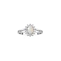Rylos Halo Ring: Diamond Birthstone with 6X4MM Oval Gemstone - Women's Jewelry in Sterling Silver - Stunning Diamond Ring Sizes 5-10