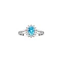 Rylos Halo Ring: Diamond Birthstone with 6X4MM Oval Gemstone - Women's Jewelry in Sterling Silver - Stunning Diamond Ring Sizes 5-10
