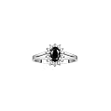 Rylos Halo Ring: Diamond Birthstone with 6X4MM Oval Gemstone - Women's Jewelry in Sterling Silver - Stunning Diamond Ring Sizes 5-10